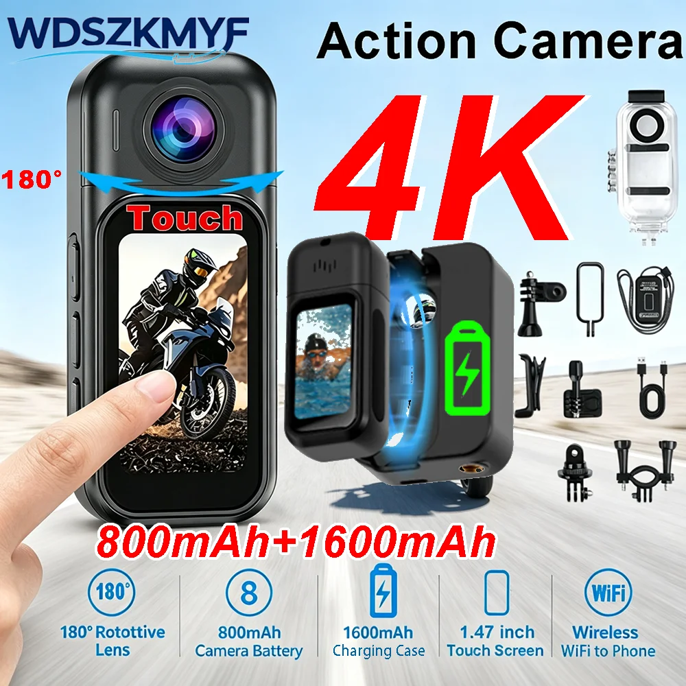 Car Accessories Online - Caméra Vlog WiFi Mini 4K/1080P avec