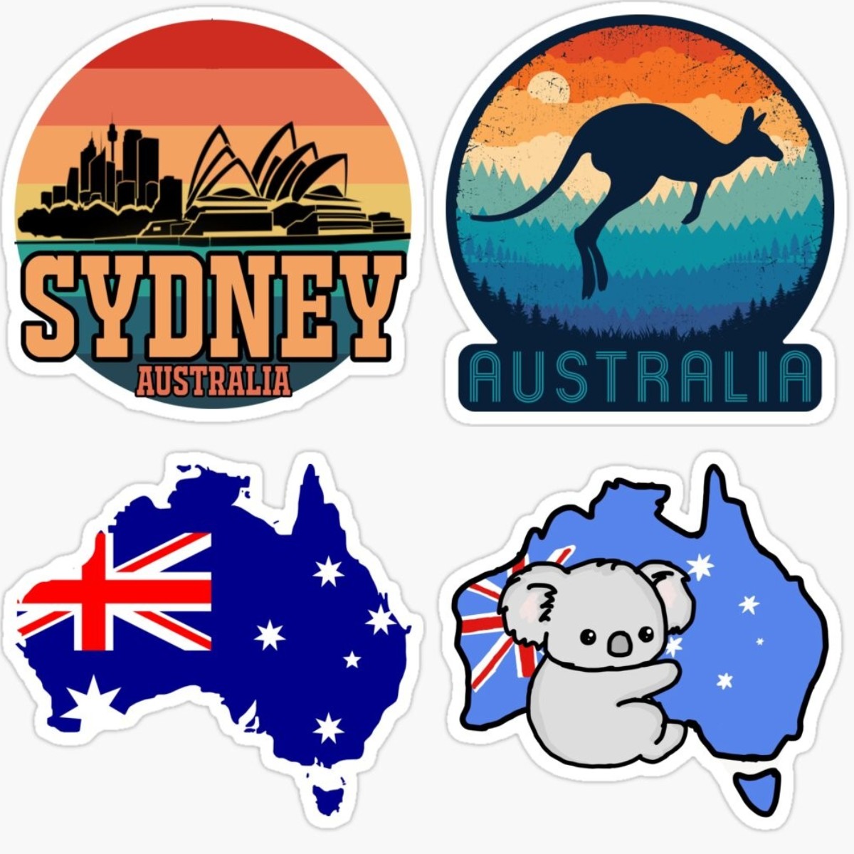 Car Accessories Australia - Autocollants de pare-chocs de carte australienne,