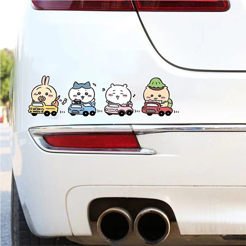 Car Accessories Japanese - Chiikawa autocollants de carrosserie de voiture