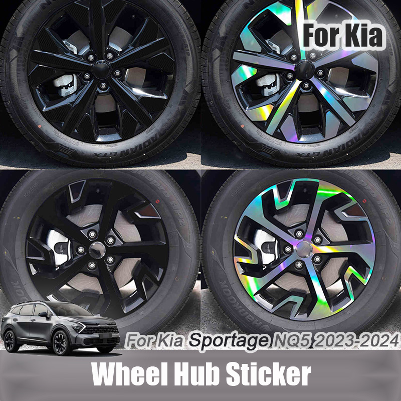 Car Accessories Nz - Autocollants holographiques auto-adhésifs pour moyeu de