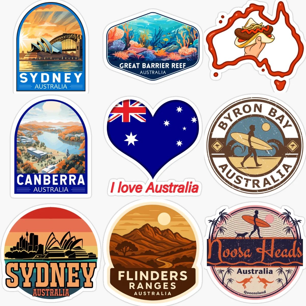 Car Accessories Australia - Autocollants créatifs imperméables pour voiture, vélo,