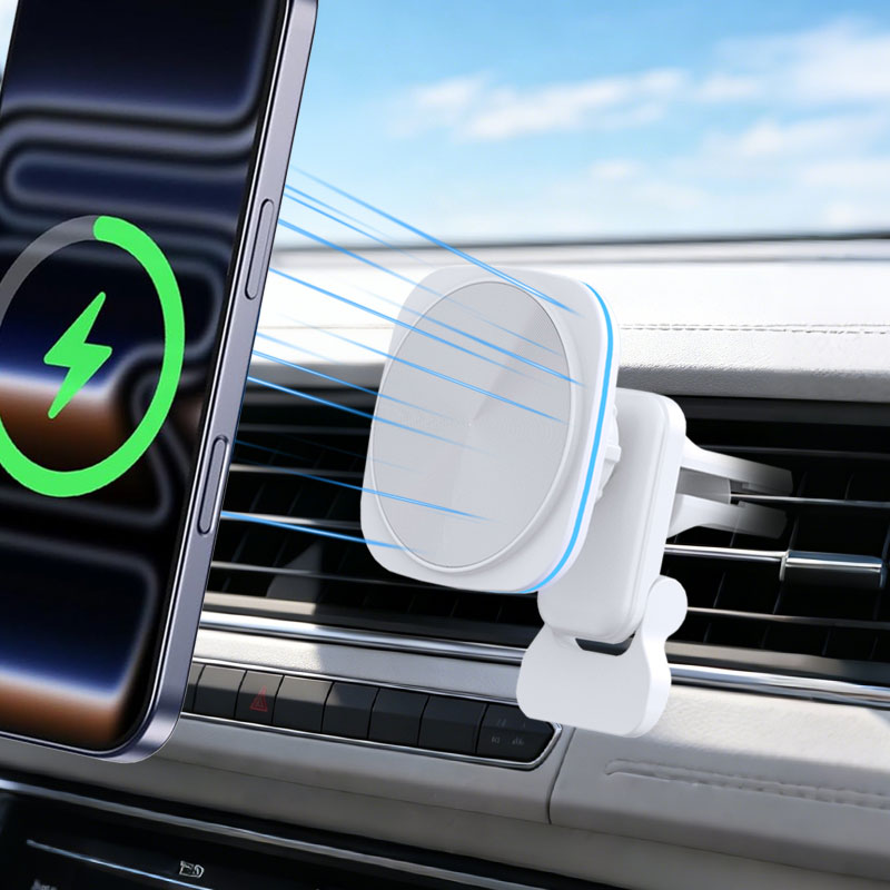 Car Cable Organizer - Chargeur magnétique sans fil 15W pour