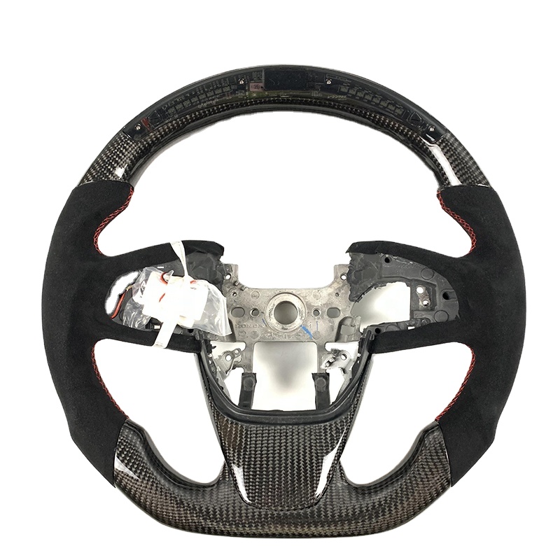 Steering Wheel Cover - Couvre-volant en fibre de carbone LED