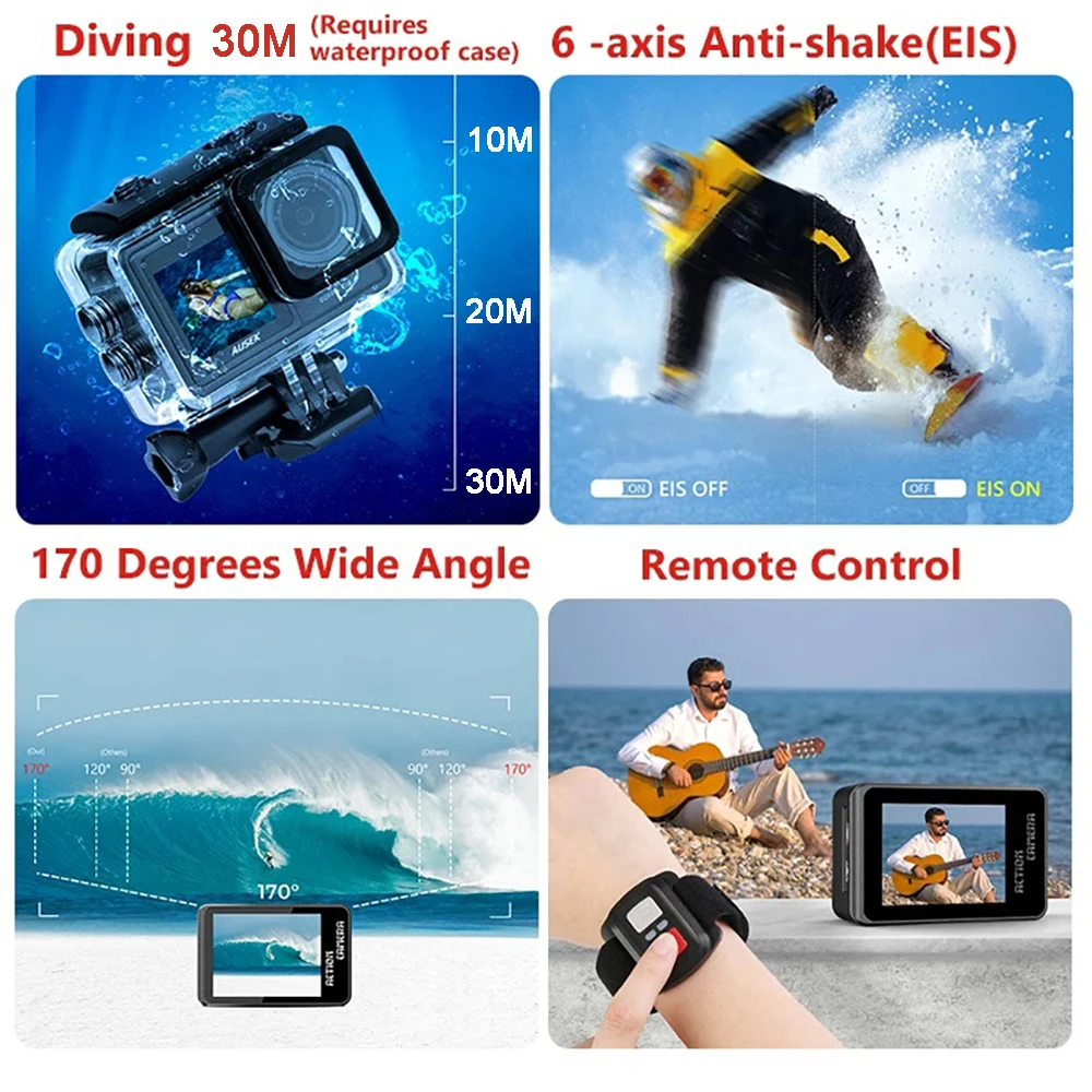 Caméra d'action AUSEK M81TR 5K - Car Accessories Online avis et prix