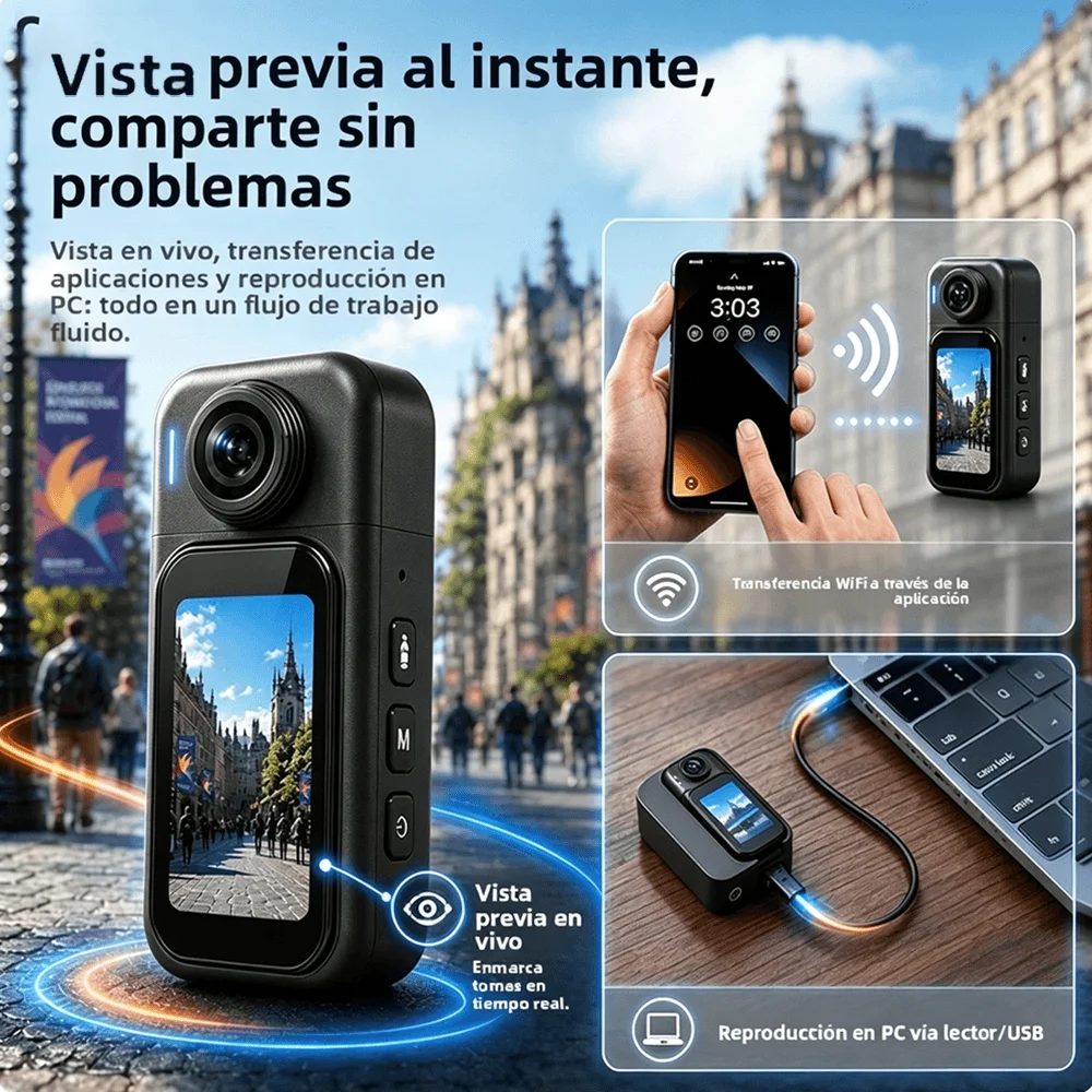 Caméra Vlog WiFi Mini 4K/1080P - Car Accessories Online avis et prix