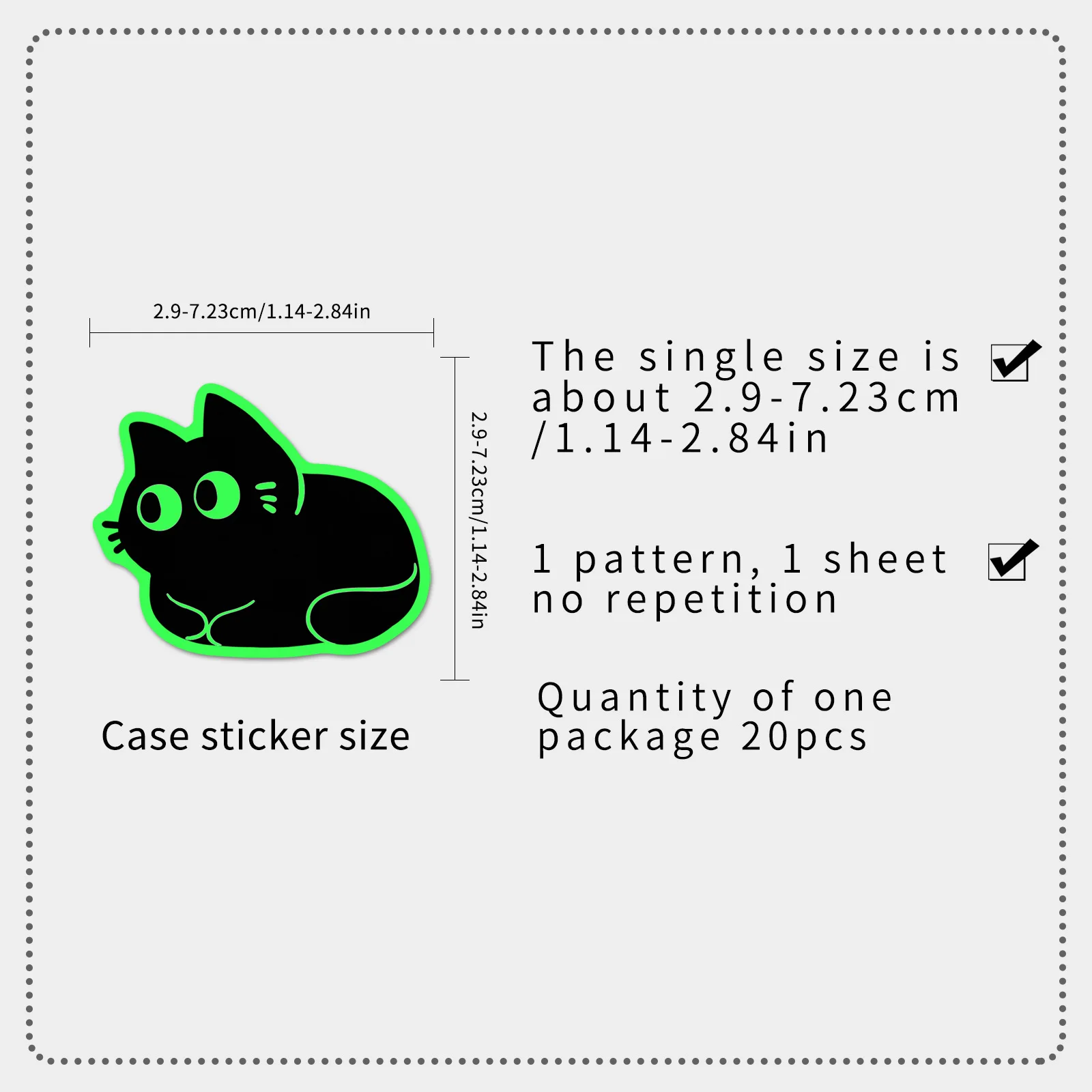 20 autocollants chat noir phos - Car Accessories List avis et prix